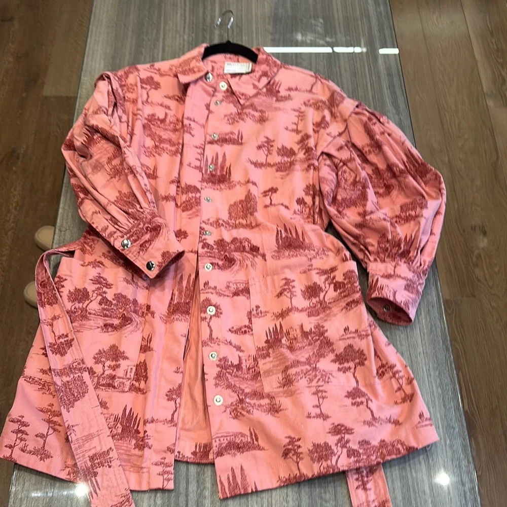Pink ASOS Patterned Button-Up Shirt - Picture 1 of 9